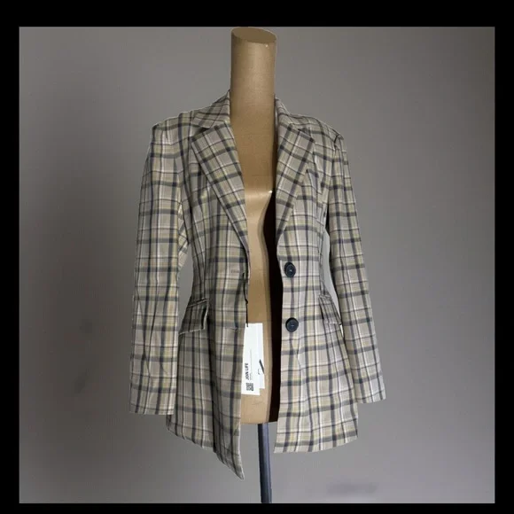 ZARA FITTED PLAID BLAZER #Cybermondaysale - Picture 6 of 14